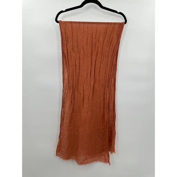 Monday Swimwear Orange Rust Modal Linen Sarong Coverup - Picture 1 of 7